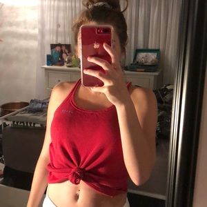 vintage red ralph lauren tank top